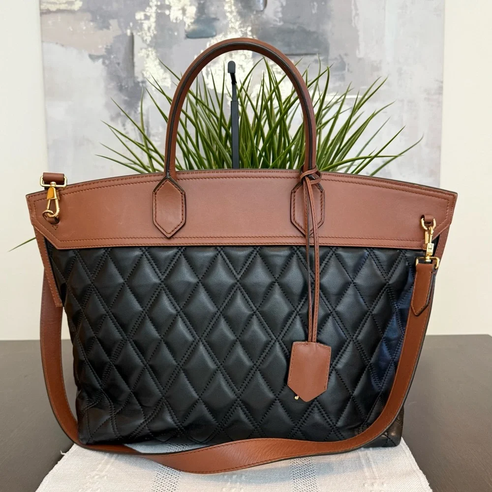 Burberry Quilted Society Handbag